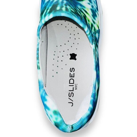 J/Slide Dusty Slip-on Casual Platform Sneakers Blue Tie Dye Women's 8 - Picture 9 of 11